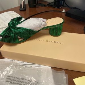 Brand New Still In Box! Emilia Hay Pleated Bow Heel by Loeffler Randall $350 new